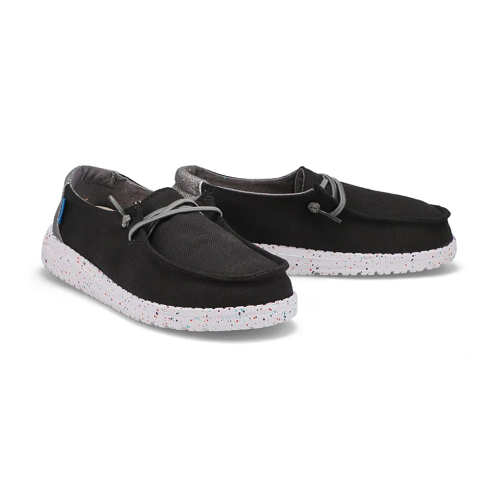 Girls Wendy Youth Casual Shoe-White/Leopard