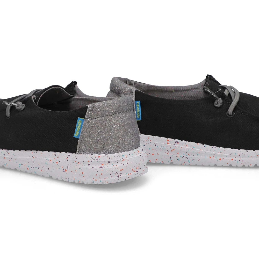 Girls Wendy Youth Casual Shoe-White/Leopard