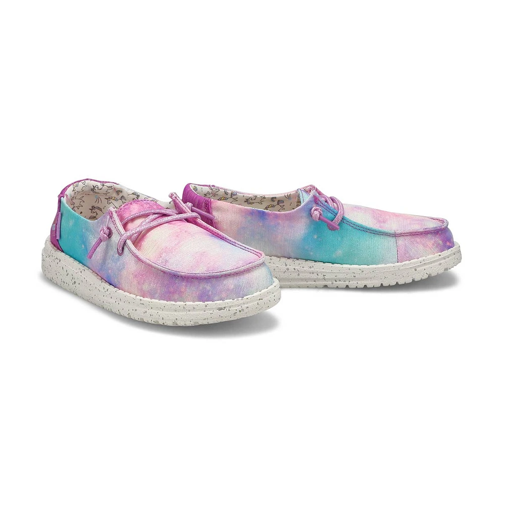 Girls Wendy Youth Casual Shoe-White/Leopard