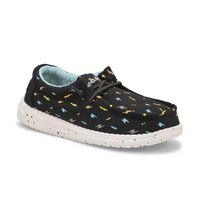 Kids' Wally Youth Linen Casual Shoe - Stone