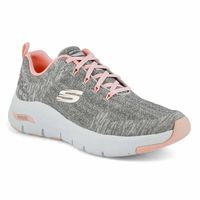 Women's Arch Fit Comfy Wave Sneaker - Grey/Pink