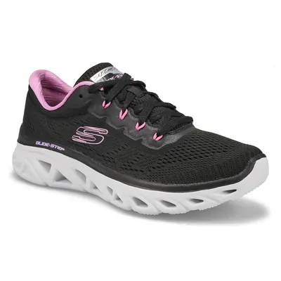 Women's Glide-Step Sport Sneaker - Black/ Lavender