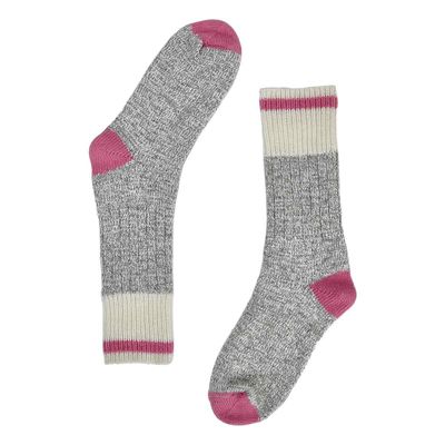 Women's Duray Wool Blend Heavy Sock - Grey/Pink