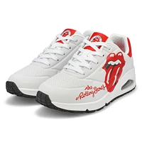 Baskets à lacets ROLLING STONES UNO, blanc/rouge,