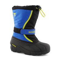 Kids Flurry Pull On Winter Boot - Black/Blue