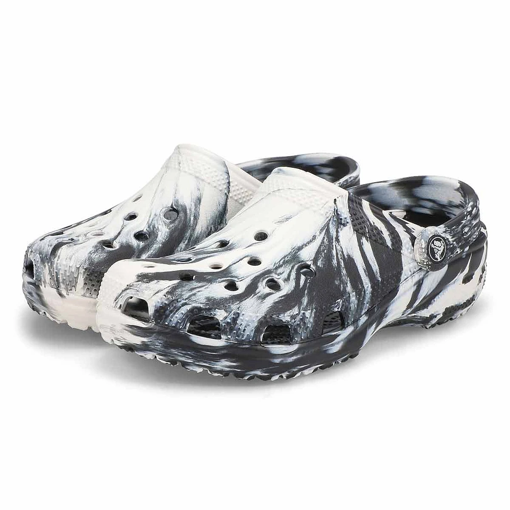 Women's Classic Marbled EVA Clog - White/Black