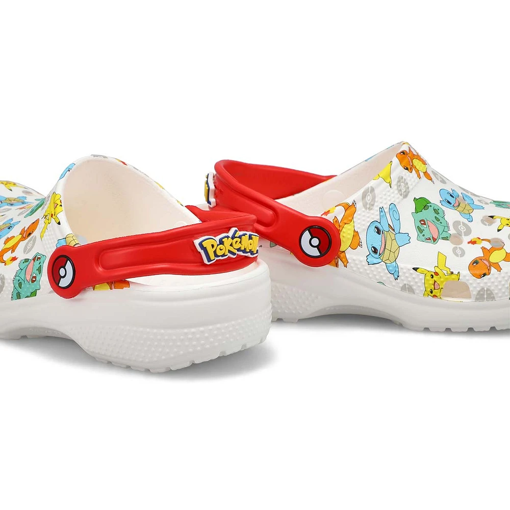 Kids' Classic Pokemon Comfort Clog - White/Multi