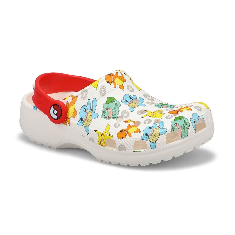 Kids' Classic Pokemon Comfort Clog - White/Multi