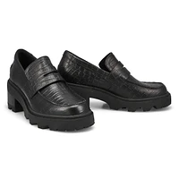 Women's  Joan Now City Leather Loafer - Black/Blac