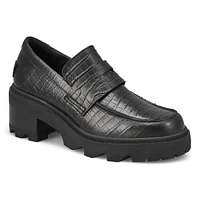 Women's  Joan Now City Leather Loafer - Black/Blac