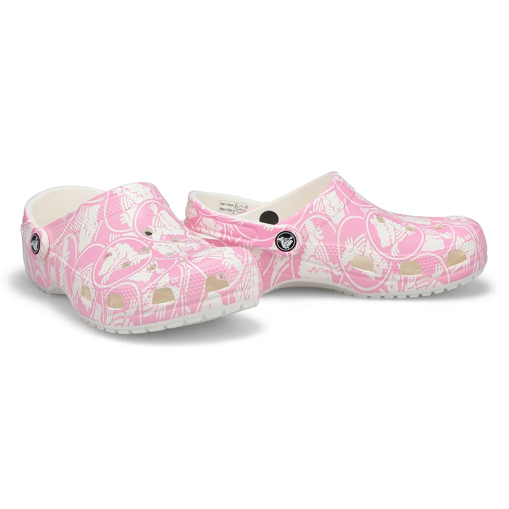 Women's Duke Print Classic Clog - Pink Tweed