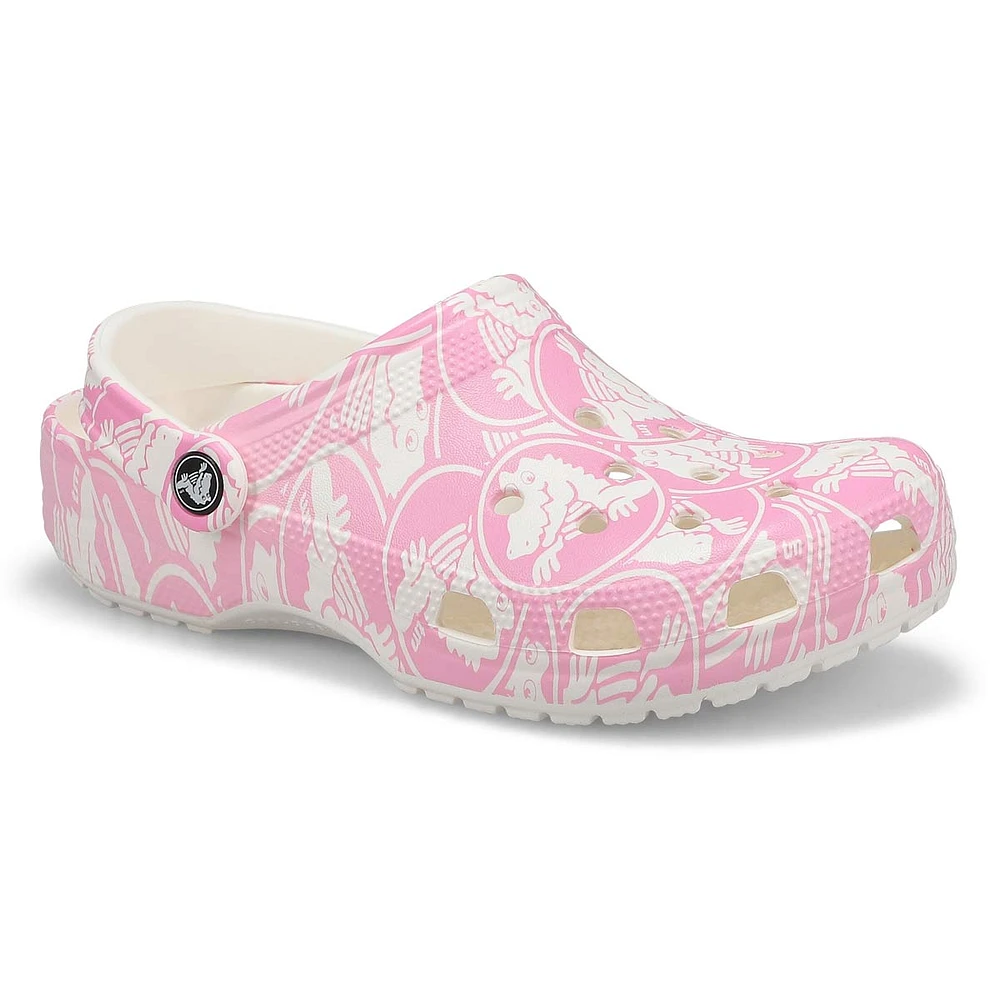 Sabot classique DUKE PRINT, tweed rose, femmes