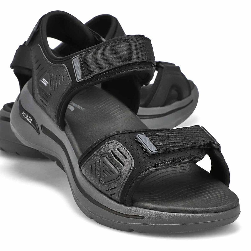 Men's Gowalk Arch Fit Wide Sandal - Black/Charcoal