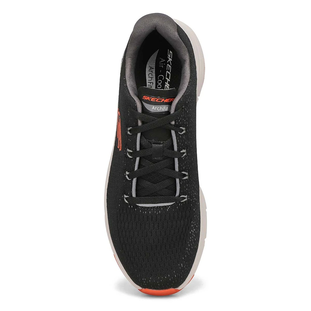 Men's Arch Fit Lace Up Sneaker - Black/Orange