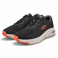 Men's Arch Fit Lace Up Sneaker - Black/Orange