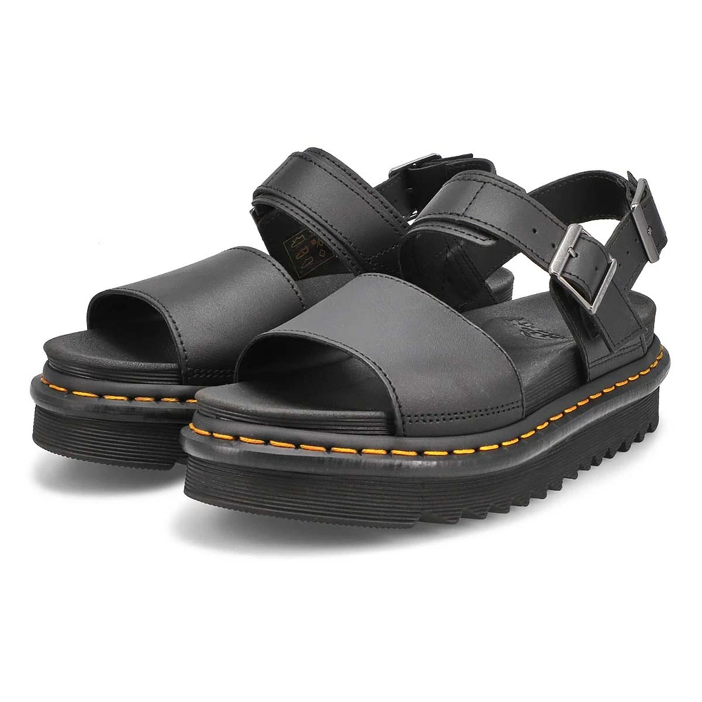 Women's Voss 2 Strap Casual Sandal - Black