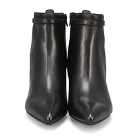 Women's Adela Up Leather Dress Boot - Black