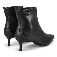 Women's Adela Up Leather Dress Boot - Black