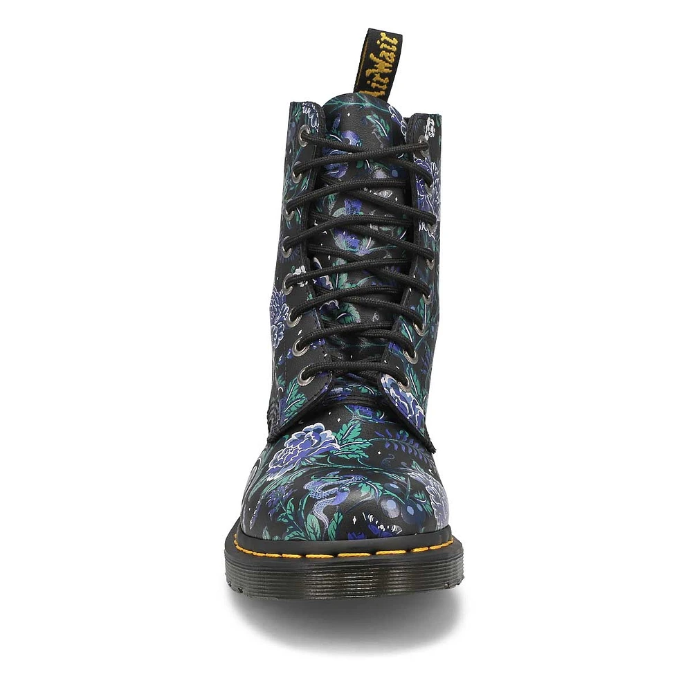 Botte 1460 PASCAL MYSTIC floral, noir femm