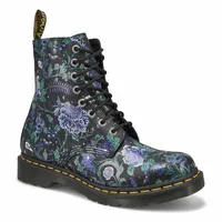 Botte 1460 PASCAL MYSTIC floral, noir femm