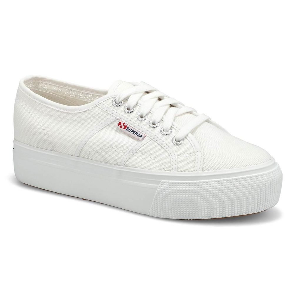 Women's Platform Canvas Sneaker - White