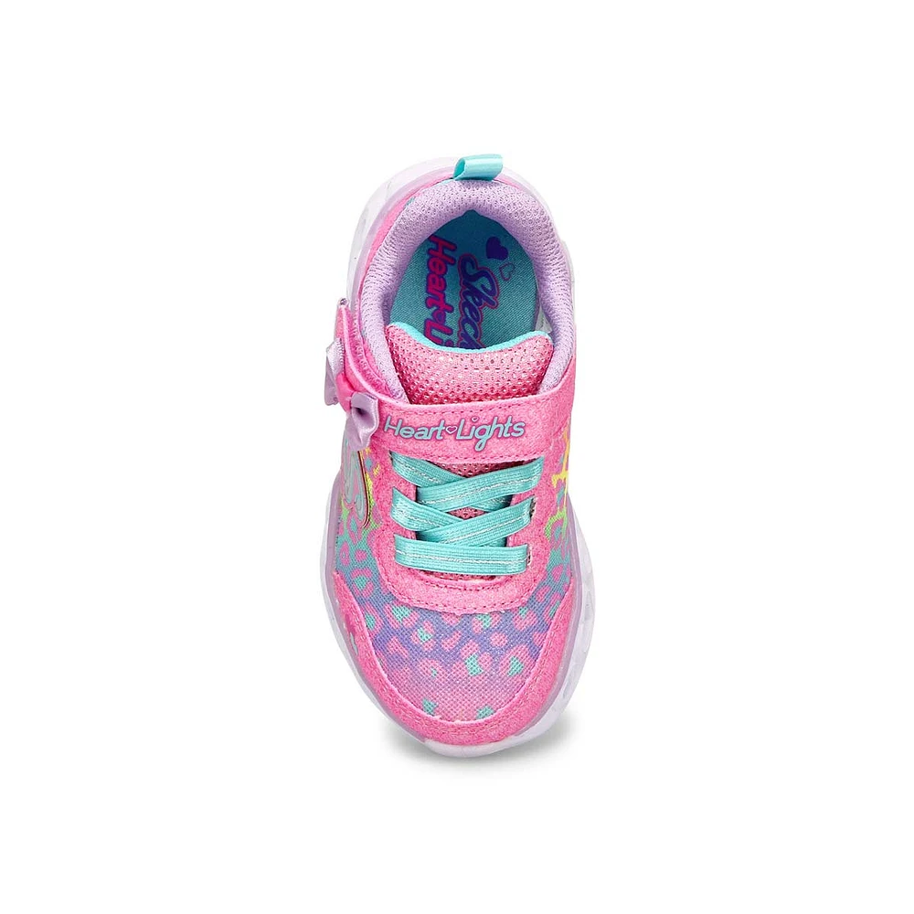 Infants' Heart Lights Light Up Sneaker - Pink/Mint