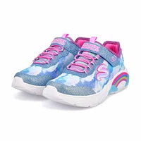 Girls' Rainbow Racer Light Up Sneaker - Blue