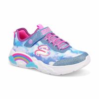 Girls' Rainbow Racer Light Up Sneaker - Blue