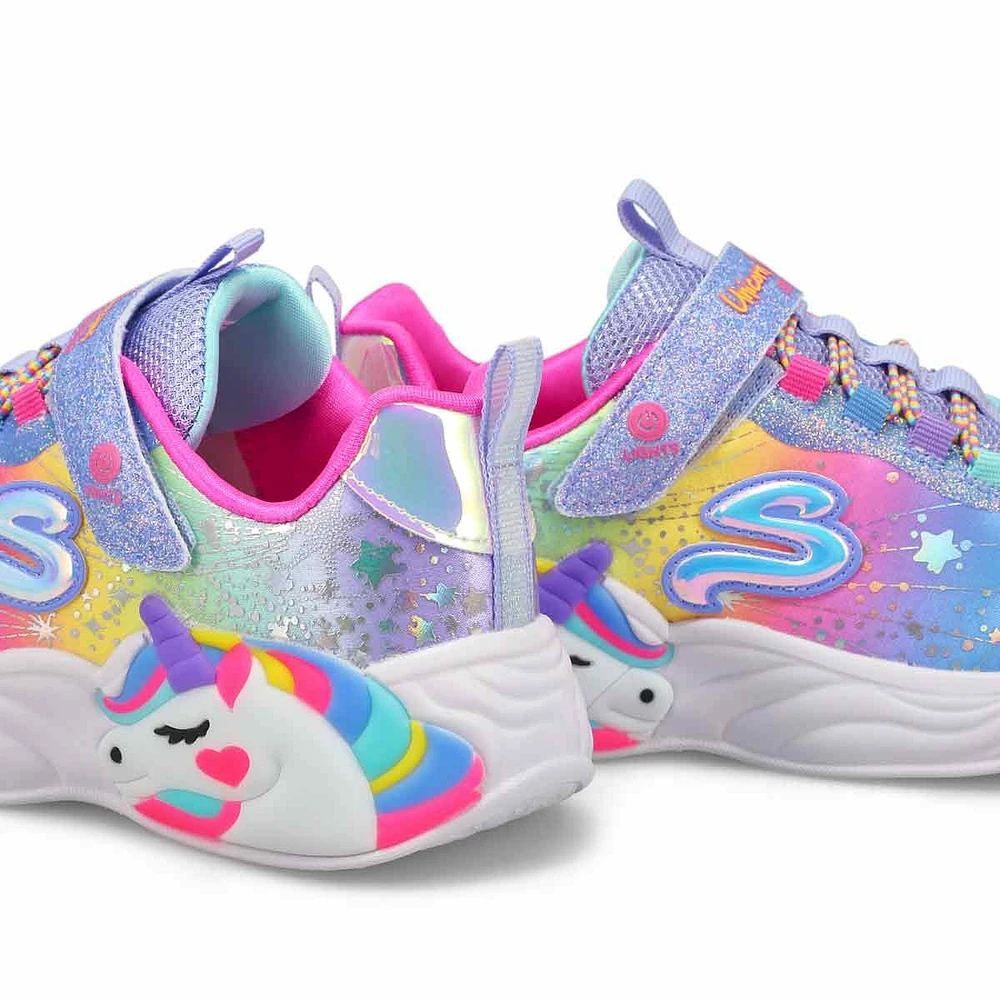 Girls' S-Lights Unicorn Dreams Sneaker - Blue/Mult