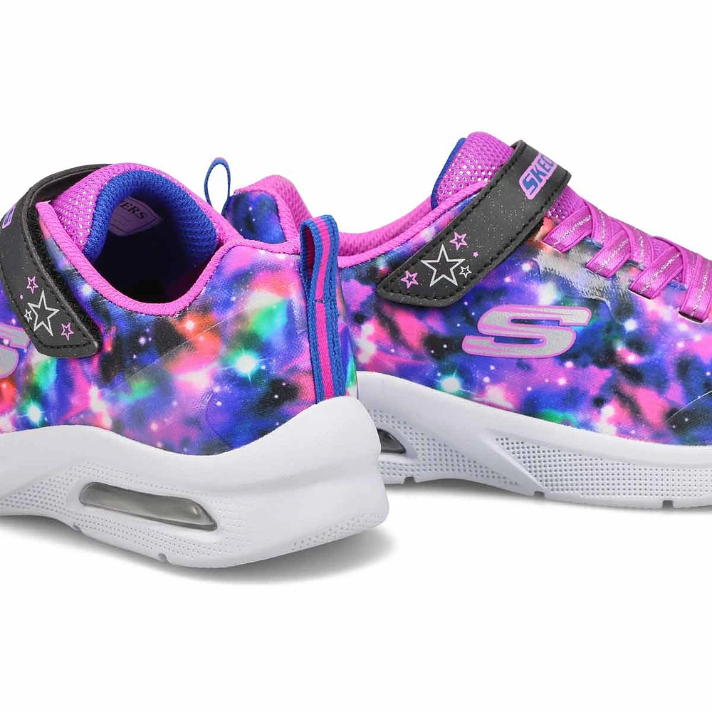 Girls' Microspec Max Spiral Galaxy Sneaker - Black