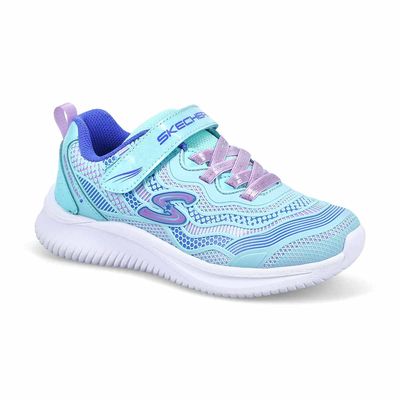 Girls' Jumpsters Strap Sneaker - Aqua/Purple