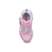 Infants' G Heart Lights Sneaker - Pink/Multi