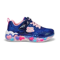 Girls'  Eternal Heart Light Up Sneaker - Navy/Mult