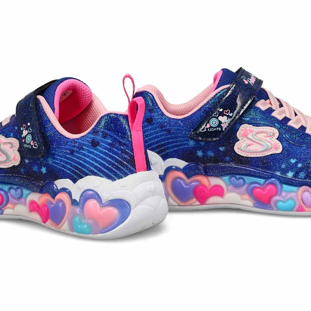 Girls'  Eternal Heart Light Up Sneaker - Navy/Mult