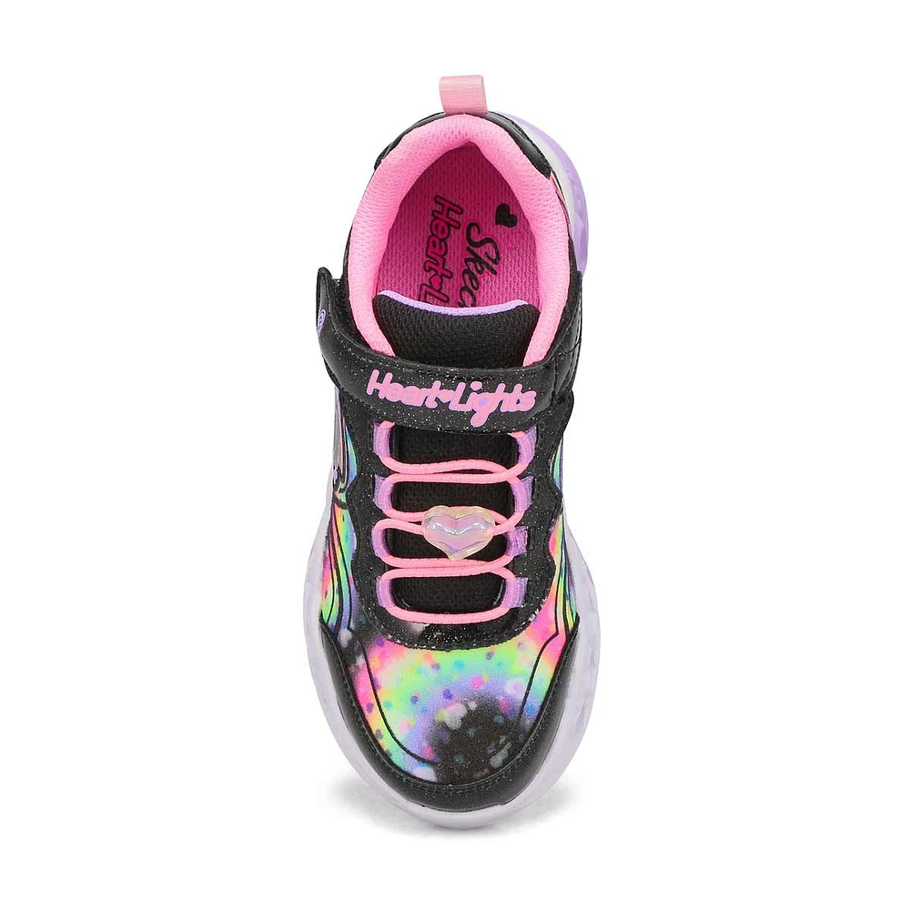 Girls' Flutter Heart Lights Groovy Swirl Sneaker 