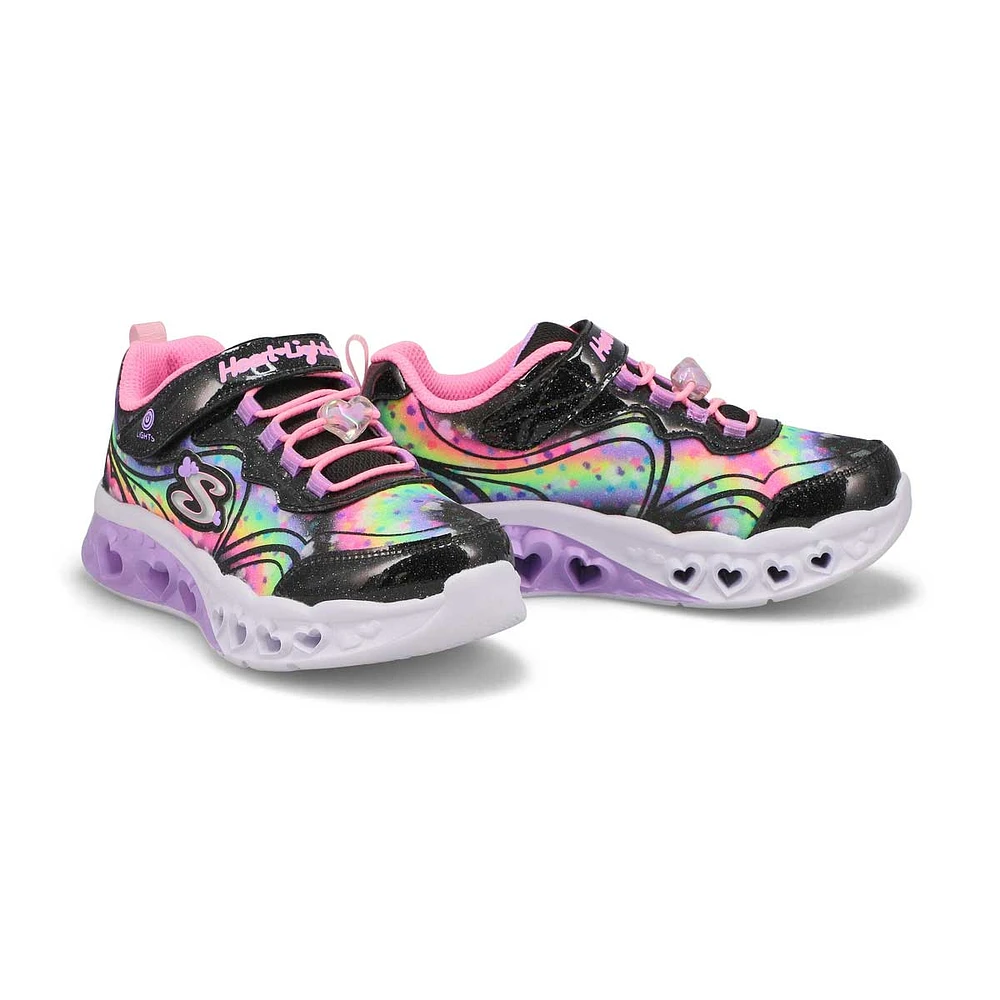 Girls' Flutter Heart Lights Groovy Swirl Sneaker 