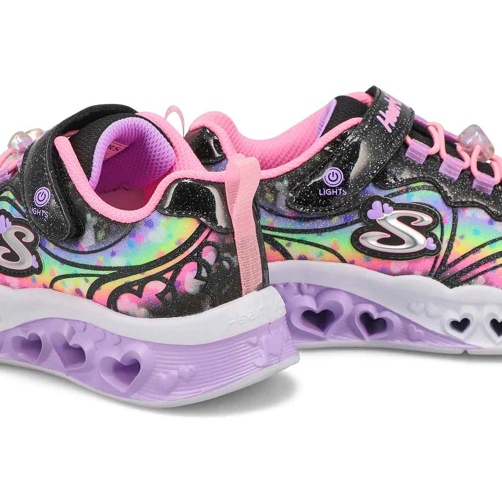 Girls' Flutter Heart Lights Groovy Swirl Sneaker 