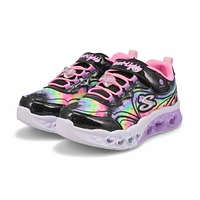 Girls' Flutter Heart Lights Groovy Swirl Sneaker 