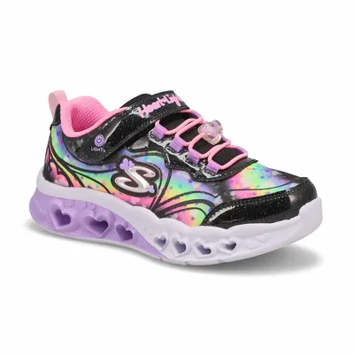 Girls' Flutter Heart Lights Groovy Swirl Sneaker