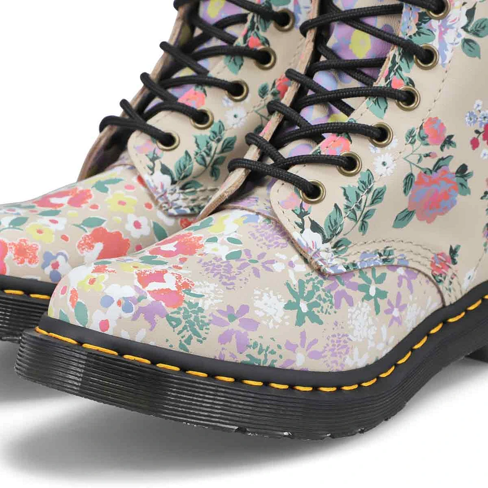 Women's 1460 Pascal Floral Mash Up 8-Eye Combat Bo