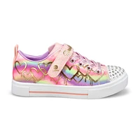 Girls' Twinkle Sparks Ombre Love Light Up Sneaker