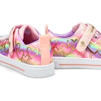Girls' Twinkle Sparks Ombre Love Light Up Sneaker