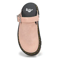 Women's ZebZag Suede Casual Clog - Powder Pink