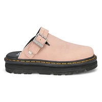 Women's ZebZag Suede Casual Clog - Powder Pink