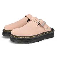 Women's ZebZag Suede Casual Clog - Powder Pink