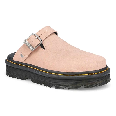 Women's ZebZag Suede Casual Clog - Powder Pink