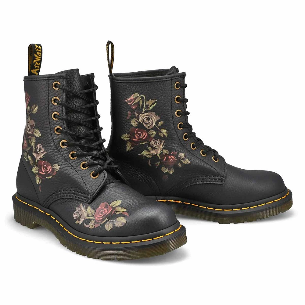 Women's 1460 Nappa 8-Eye Combat Boot - Decayed Ros