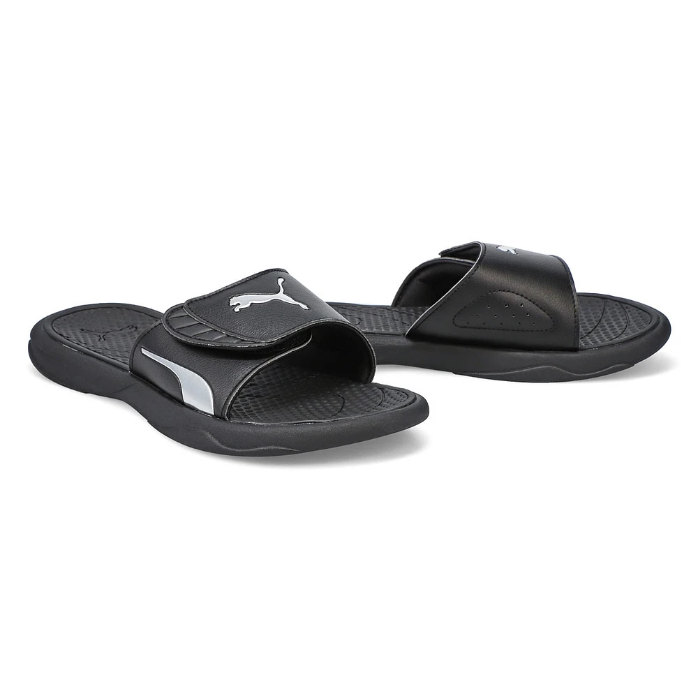 Womens' Royal Cat Slide Sandal - Black/Silver