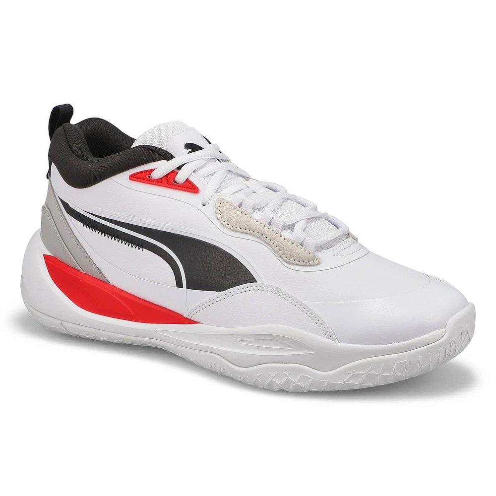 Men's Playmaker Pro Lo Plus Sneaker - White/Red