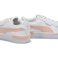 Girls' Puma Jada PS Sneaker - White/Silver